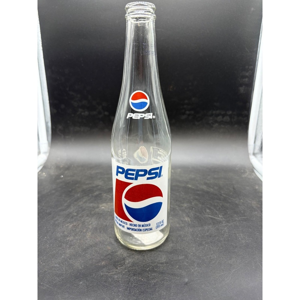 Vintage‎ Pepsi Glass Bottle 12oz Hecho en Mexico Special Import Soda Memorabilia